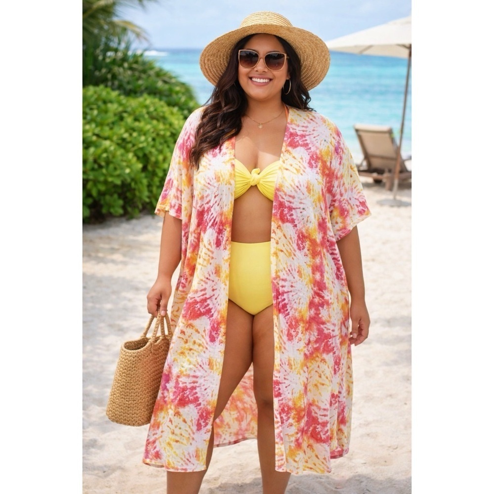 TORRID Tie Dye Maxi Kimono Top